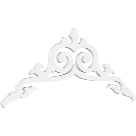 Ekena Millwork Pitch Baile Architectural Grade PVC Gable Pediment, 60"W x 22 1/2"H x 1"P (9/12) GPP060X023X100BAI